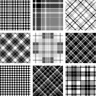 Black &amp; white plaid set N2