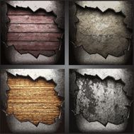 vector set of metal on the wall N2
