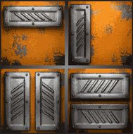Vector metal background set N69