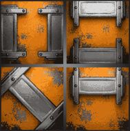 Vector metal background set N70