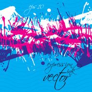 Vector Grungy Watercolor Shaded Painting Expressive Messy Blob N2