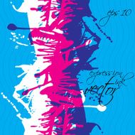 Artistic colorful abstract dirty ink template eps10 messy