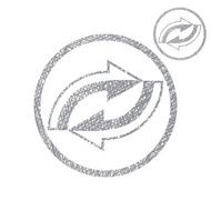 Loop arrows conceptual symbol vector icon isolated