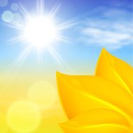 Autumn background with bright sun