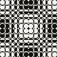 Seamless chaotic geometric design on white paper N3