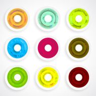 set of colorful dot sign plate pattern for design N5