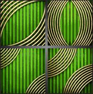 Vector green background with gold N15