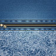 Denim background with zipper N5
