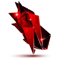 Contemporary plastic pixel geometric 3d object