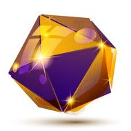 Vector futuristic object with sparkling effect 3d texture