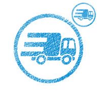 Delivery car small truck vector simple icon isolated N2
