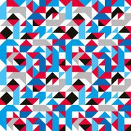 Bright seamless pattern with geometric figures colorful mosaic N3