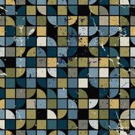 Geometric colorful squared maze background vector pattern