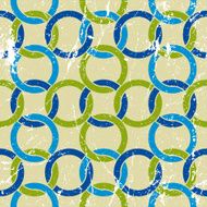 Vintage colorful seamless pattern with interlace circles
