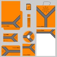 Orange business vector set