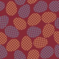 Easter eggs with tartan ornament Seamless vector pattern N2