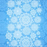 Concept seamless border with snowflakes