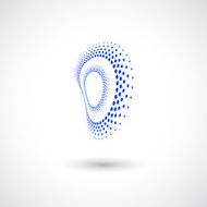 abstract blue dots pattern icon