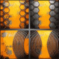 Vector metal background set N80