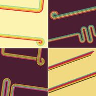 Retro style popart line backgrounds