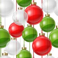 Holiday seamless pattern design with christmas balls N2