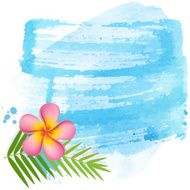 Pink frangipani banner