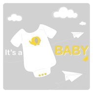 baby bodysuit and origami paper airplanes N2