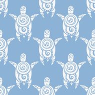 Sea Turtles Seamless Vector Pattern N5
