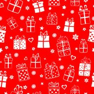 Seamless pattern of gift boxes N9