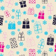 Seamless pattern of gift boxes N10