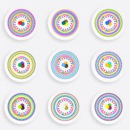 set of abstract colorful polka texture pattern for design N2