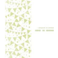 Green Textile Party Bunting Vertical Frame Seamless Pattern Background