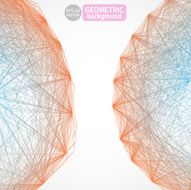 Geometric background made of lines Abstract shape Vector N3