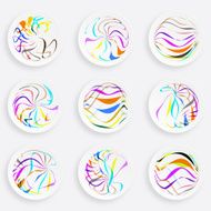 set of abstract color texture pattern for design N2