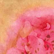 Hand painted watercolor background with coral and rust colors