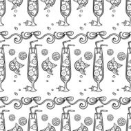 Summer cocktail pattern background N14