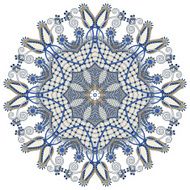 Circle lace ornament round ornamental geometric doily pattern N19
