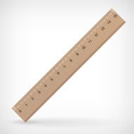 Vector wooden ruler illustration N2