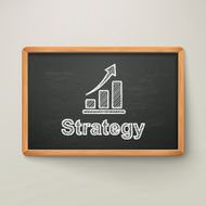 strategy on blackboard in wooden frame N2