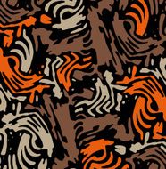 Abstract square zebra pattern Multicolored Brown Orange Black ambiance Vector N2