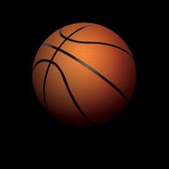Vector Realistic Basketball Illustration Sitting in Shadows