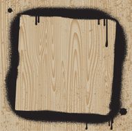 Wood Panel with Spray Paint Border