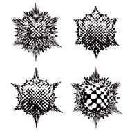 Futuristic Burst Line Art Set