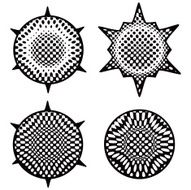 Pop Art Halftone Pattern Icons