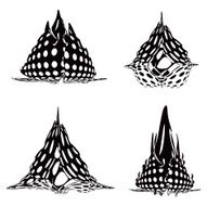 Otherworldly Landscape With Halftone Patterns