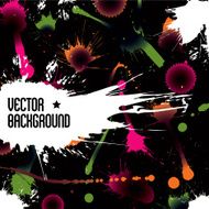 Splatters vector background with copy space for text abstract