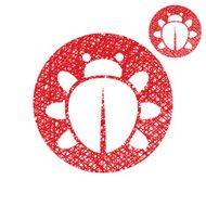 Bug vector simple single color icon isolated on white background N2