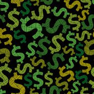 Dollar seamless background economy and money theme vector