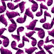 Violet musical notes seamless pattern geometric contemporary