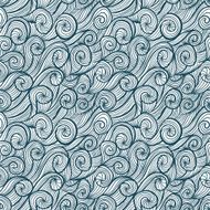 Beautiful curly waves seamless pattern N4